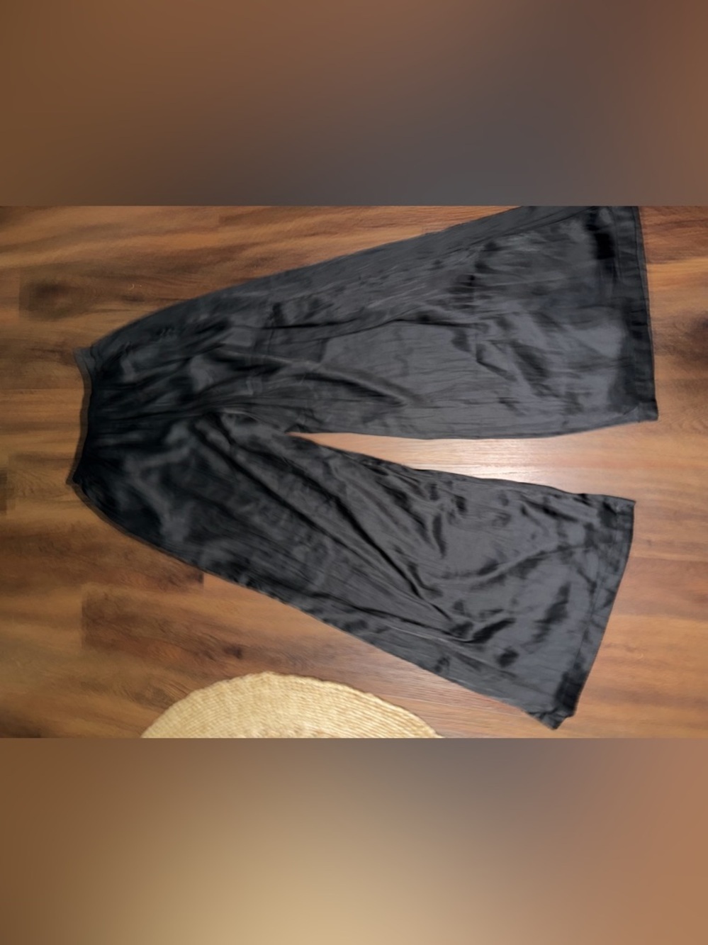 NEW Baltic Born Jayla Palazzo Satin Pant black wide leg casual spring $90 - Picture 8 of 8